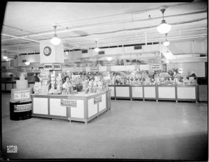 The Woodward Department Store's food floor in 1938