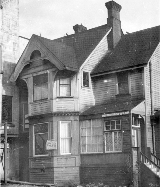 Rear of 754 Thurlow Street in 1956 CVA Bu P508-19