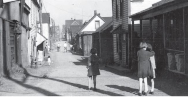 Girls in Hogan's Alley, 1937. The Province.