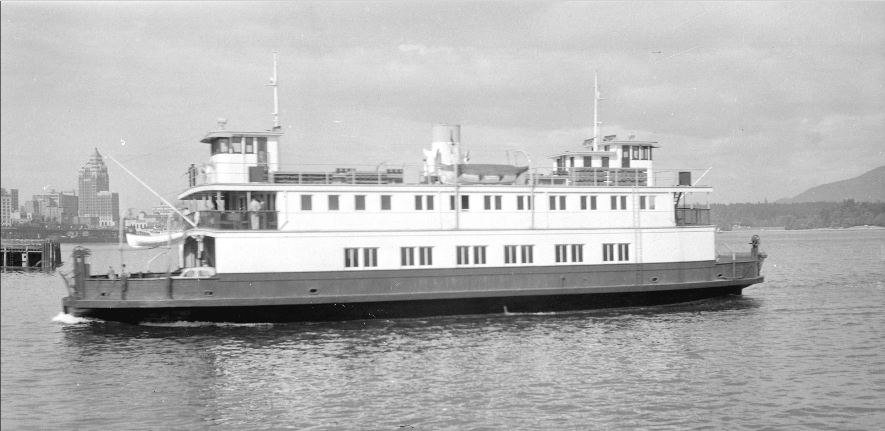 Ferry No. 5 in 1958. Photo courtesy Vancouver Archives 447.7232.1