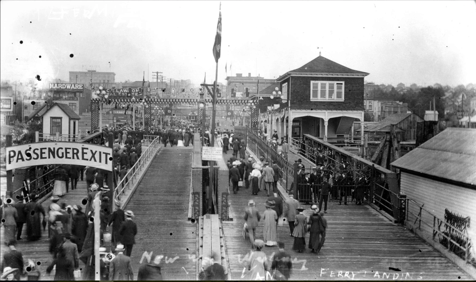 Ferry terminal in North Vancouver, 1910. Photo courtesy Vancouver Archives 
