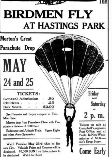 Hastings Park parachute