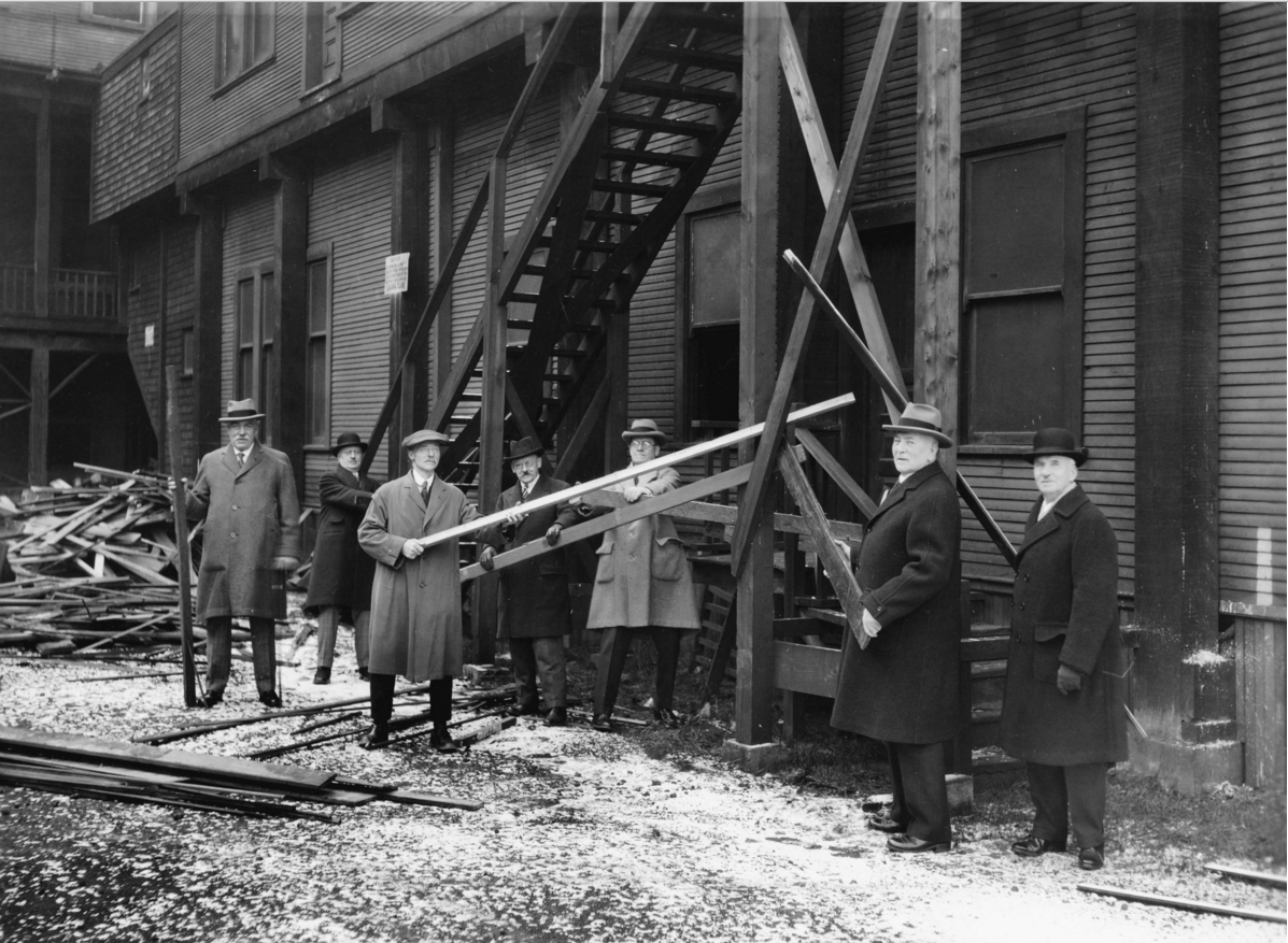 Vancouver Club demolition party, 1930 CVA677-69